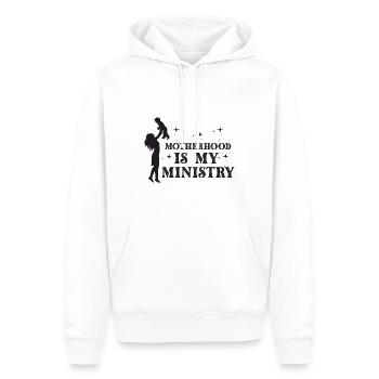 La maternité est mon ministère - Sweat à capuche Premium bio Homme - blanc - Devant - Nico (187cm)