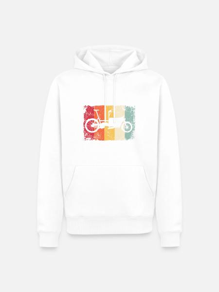 Lastenfahrrad Lastenrad Cargo Bike Cargobike - Männer Premium Bio Hoodie - Weiß