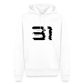 31 - Sweat à capuche Premium bio Homme - blanc - Devant - Nico (187cm)