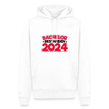 Bachelor 2024 Bachelorabschluss Absolvent Sponsion - Männer Premium Bio Hoodie - Weiß - Vorne - Nico (187cm)