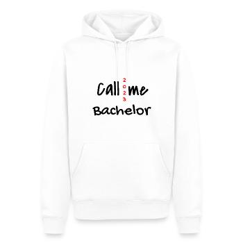 Bachelor 2023 Abschluss Promotion Sponsion - Männer Premium Bio Hoodie - Weiß - Vorne - Nico (187cm)