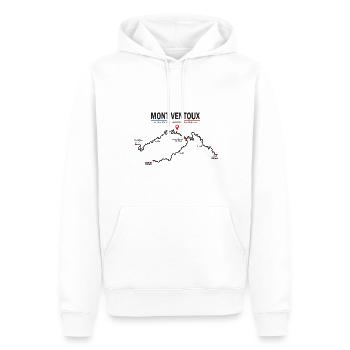 Vélo Mont Ventoux carte le Ventoux à velo - Sweat à capuche Premium bio Homme - blanc - Devant - Nico (187cm)