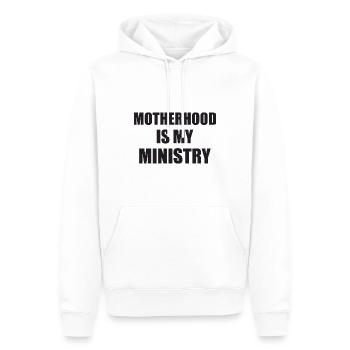 La maternité est mon ministère - Sweat à capuche Premium bio Homme - blanc - Devant - Nico (187cm)