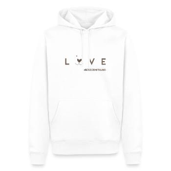 love bessermithund - Männer Premium Bio Hoodie - Weiß - Vorne - Nico (187cm)