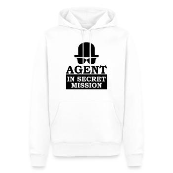 Agent in Secret Mission - Männer Premium Bio Hoodie - Weiß - Vorne - Nico (187cm)