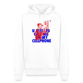 Call me on my cellphone - Männer Premium Bio Hoodie - Weiß - Vorne - Nico (187cm)