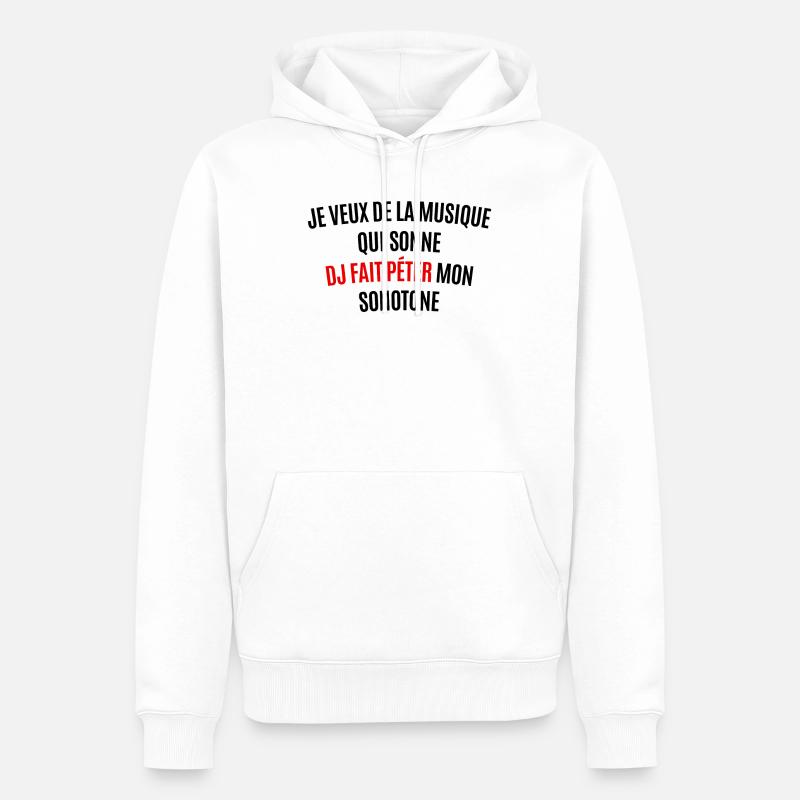 Fait péter mon sonotone - Sweat à capuche Premium bio Homme - blanc