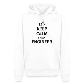 Keep Calm I'm an Engineer - Männer Premium Bio Hoodie - Weiß - Vorne - Nico (187cm)