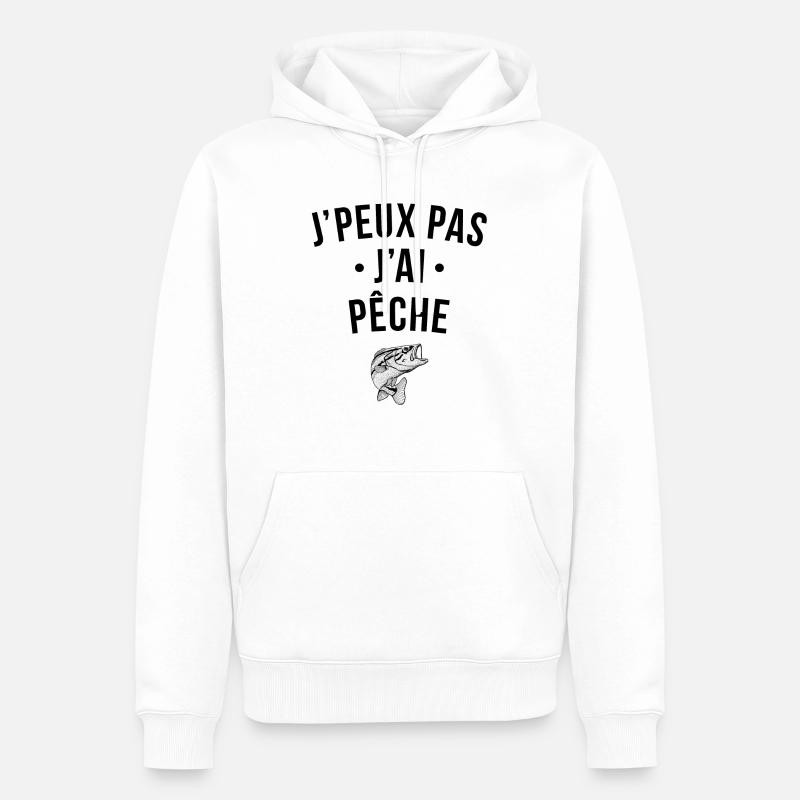 J'peux pas j'ai pêche - Sweat à capuche Premium bio Homme - blanc