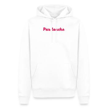 Pas touche - Sweat à capuche Premium bio Homme - blanc - Devant - Nico (187cm)