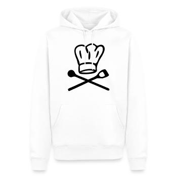 koch - Männer Premium Bio Hoodie - Weiß - Vorne - Nico (187cm)