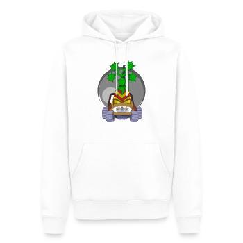 monster plant - Sweat à capuche Premium bio Homme - blanc - Devant - Nico (187cm)