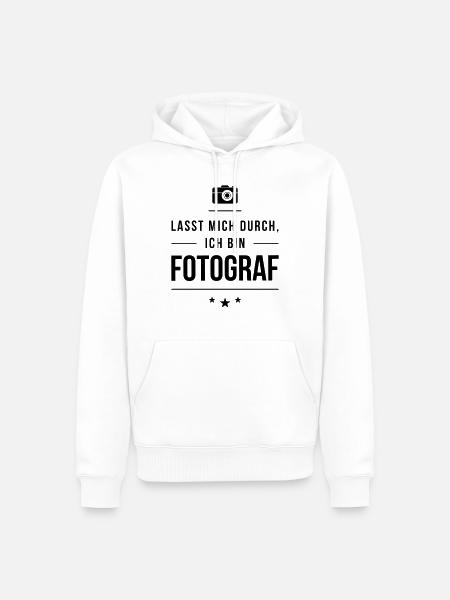 Ich bin Fotograf - Männer Premium Bio Hoodie - Weiß