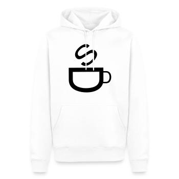 Cafe - Männer Premium Bio Hoodie - Weiß - Vorne - Nico (187cm)