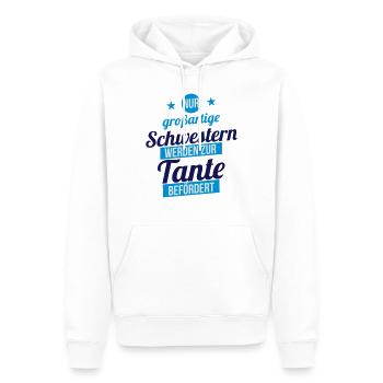 Schwester wird Tante Geschenk für Tante - Männer Premium Bio Hoodie - Weiß - Vorne - Nico (187cm)