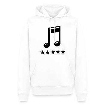 music - Sweat à capuche Premium bio Homme - blanc - Devant - Nico (187cm)