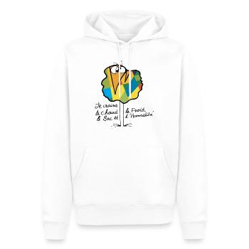 Währungs Shadok N ° 02 - Männer Premium Bio Hoodie - Weiß - Vorne - Nico (187cm)