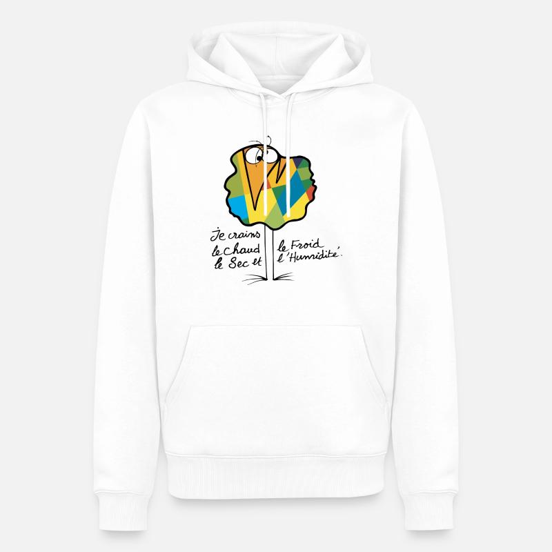 Devise Shadok N°02 - Sweat à capuche Premium bio Homme - blanc