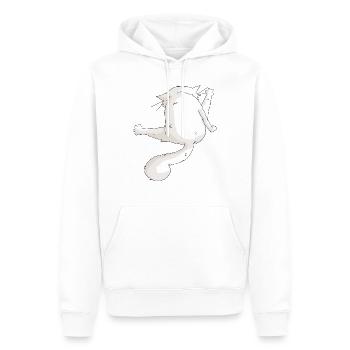 la toilette #2 - Sweat à capuche Premium bio Homme - blanc - Devant - Nico (187cm)