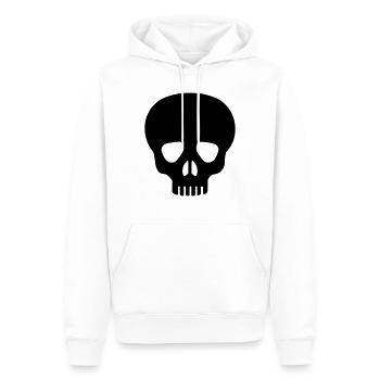 Skull - Herre Premium økologisk hoodie - hvid - Foran - Nico (187cm)