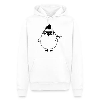 Cool party holiday relax cock chicks - Men’s Premium Organic Hoodie - white - Front - Nico (187cm)