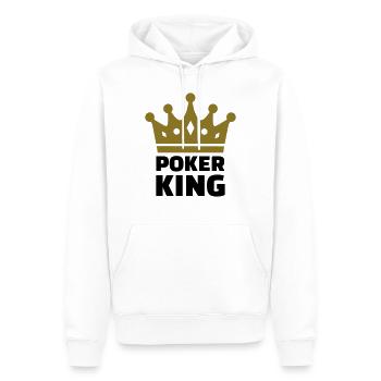 Poker King - Männer Premium Bio Hoodie - Weiß - Vorne - Nico (187cm)
