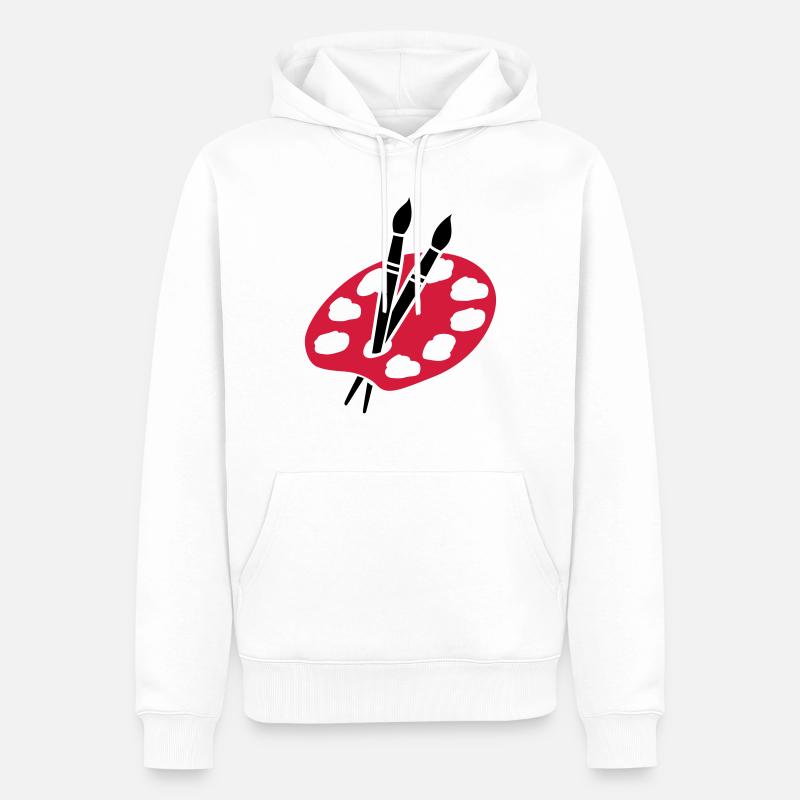 Maler - Männer Premium Bio Hoodie - Weiß