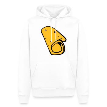 crêpe galette saucisse snack pita - Sweat à capuche Premium bio Homme - blanc - Devant - Nico (187cm)