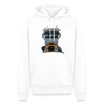 Camion 0813 R - Sweat à capuche Premium bio Homme - blanc - Devant - Nico (187cm)