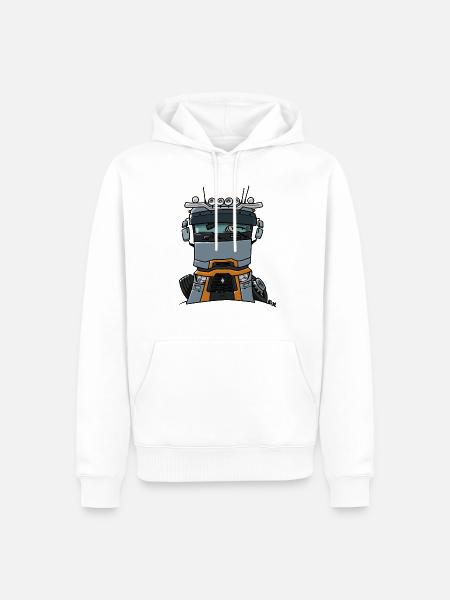 0813 R truck - Men’s Premium Organic Hoodie - white
