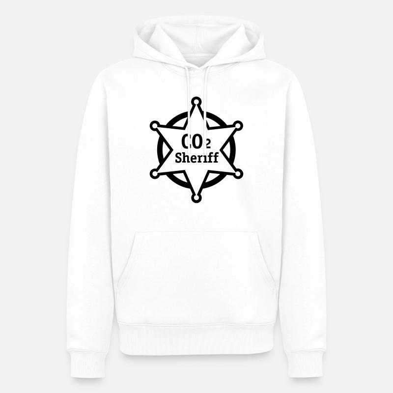 co2 sheriff - Männer Premium Bio Hoodie - Weiß