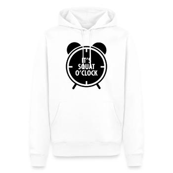 It's Squat O'Clock - Sweat à capuche Premium bio Homme - blanc - Devant - Nico (187cm)