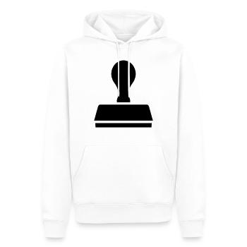 Stempel - Männer Premium Bio Hoodie - Weiß - Vorne - Nico (187cm)
