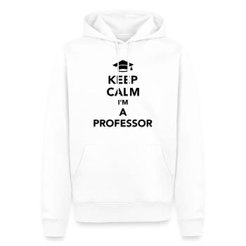 Keep calm I’m a professor - Men’s Premium Organic Hoodie - white - Front - Nico (187cm)