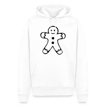 lebkuchenmann_01 - Männer Premium Bio Hoodie - Weiß - Vorne - Nico (187cm)