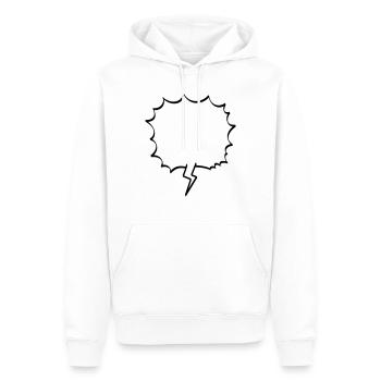 speech bubble - Men’s Premium Organic Hoodie - white - Front - Nico (187cm)