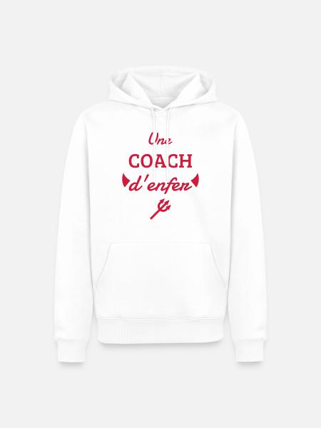 Coach / Coaching / Trainer / Sport - Männer Premium Bio Hoodie - Weiß
