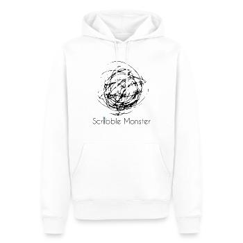 Scribble Monster - Men’s Premium Organic Hoodie - white - Front - Nico (187cm)