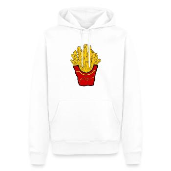 Fries Pommes Frites Fritten | Fritten Shirt - Männer Premium Bio Hoodie - Weiß - Vorne - Nico (187cm)