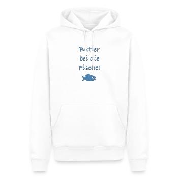 Butter bei die Fische! - Männer Premium Bio Hoodie - Weiß - Vorne - Nico (187cm)