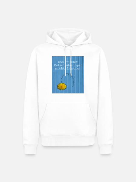 Peter Lustig Print - Männer Premium Bio Hoodie - Weiß