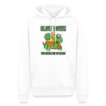 Tortue de mer testudinata animal - Sweat à capuche Premium bio Homme - blanc - Devant - Nico (187cm)
