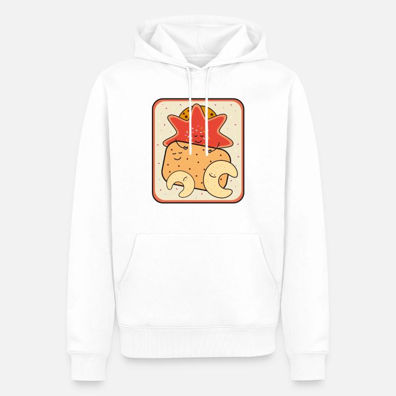 Boîte de biscuits de Noël - Sweat à capuche Premium bio Homme - blanc