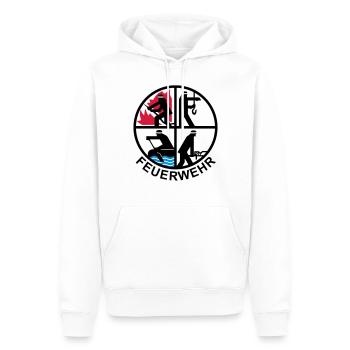 Feuerwehr 4 Logo 1 - Männer Premium Bio Hoodie - Weiß - Vorne - Nico (187cm)