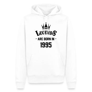 Legends are Born in 1995 - Männer Premium Bio Hoodie - Weiß - Vorne - Nico (187cm)