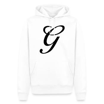 G - Sweat à capuche Premium bio Homme - blanc - Devant - Nico (187cm)