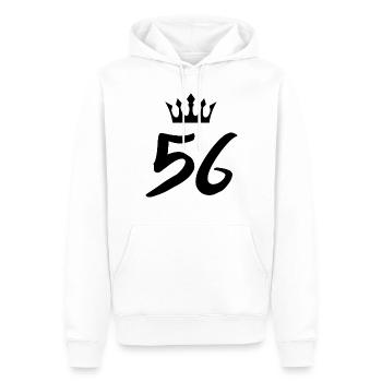 56 Number crown - Men’s Premium Organic Hoodie - white - Front - Nico (187cm)