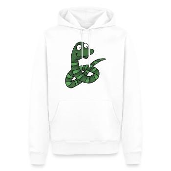 Schlange 1 - Männer Premium Bio Hoodie - Weiß - Vorne - Nico (187cm)