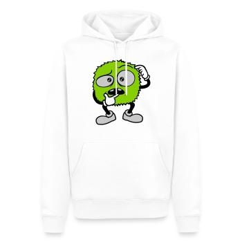 Comic skeptical face monster - Men’s Premium Organic Hoodie - white - Front - Nico (187cm)