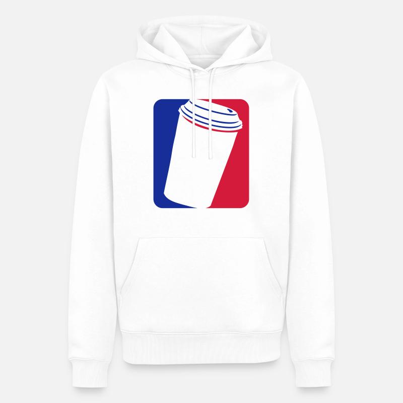 Tasse à café rouge bleu - Sweat à capuche Premium bio Homme - blanc
